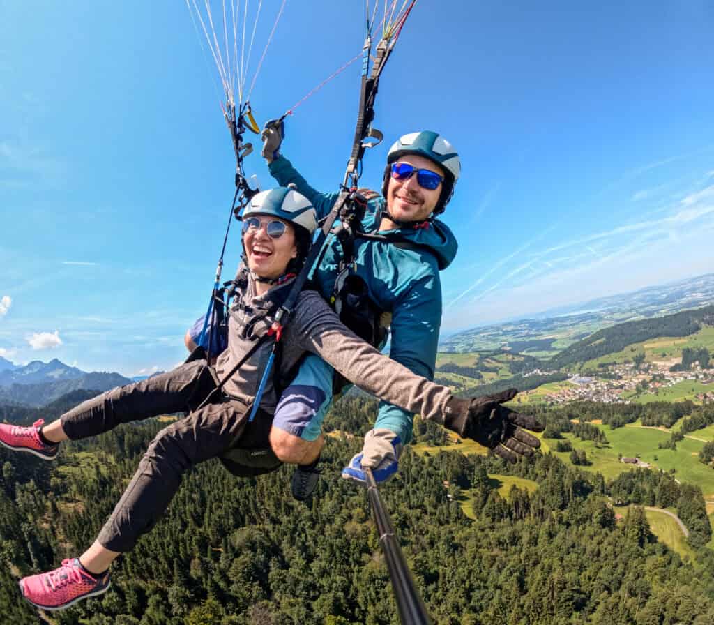 Tandemflug mit Samuel